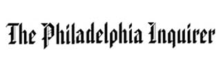 The image shows "The Philadelphia Inquirer" logo in blackletter font on a white background.